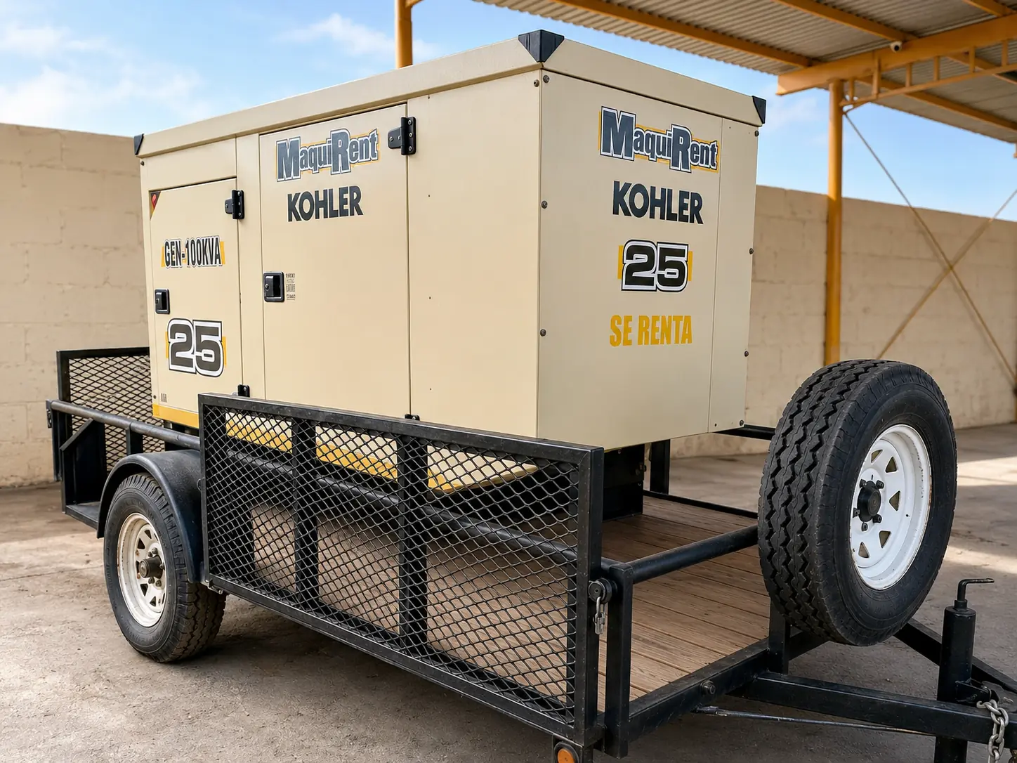 Generador Kohler 100 kVA en renta en Monclova — Linaje Rent