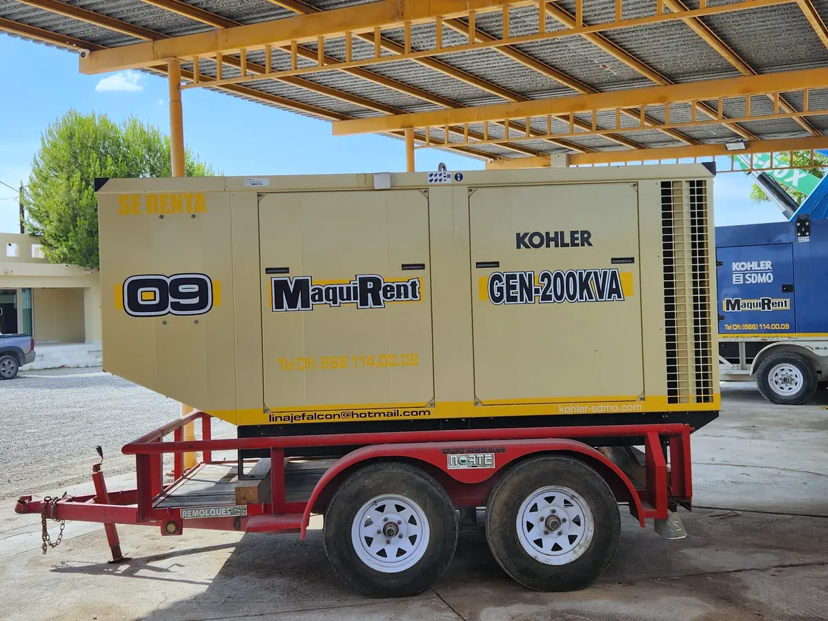 Generador Kohler 200 kVA en renta en Monclova — Linaje Rent